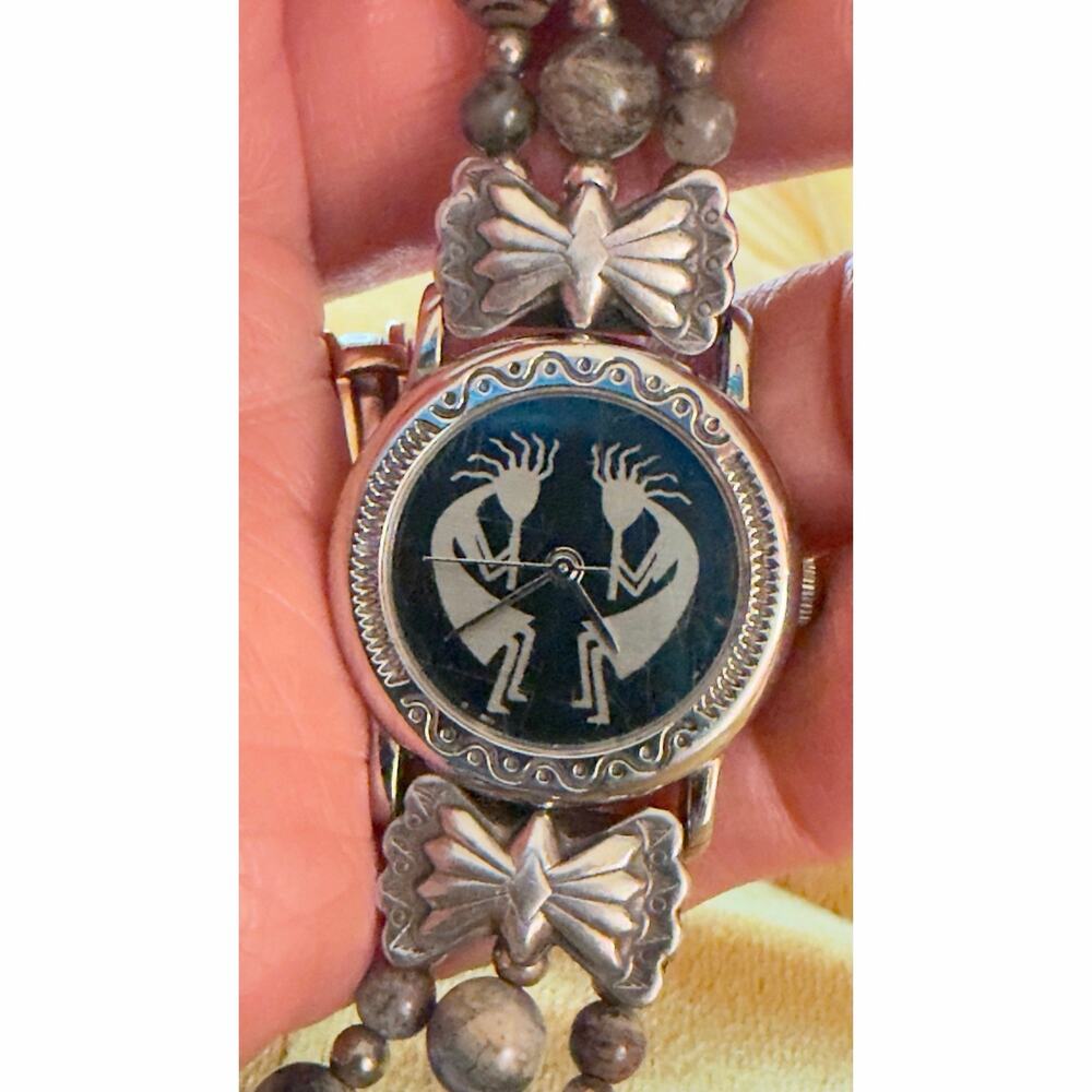 Vintage Sterling Silver Kokopelli Watch -